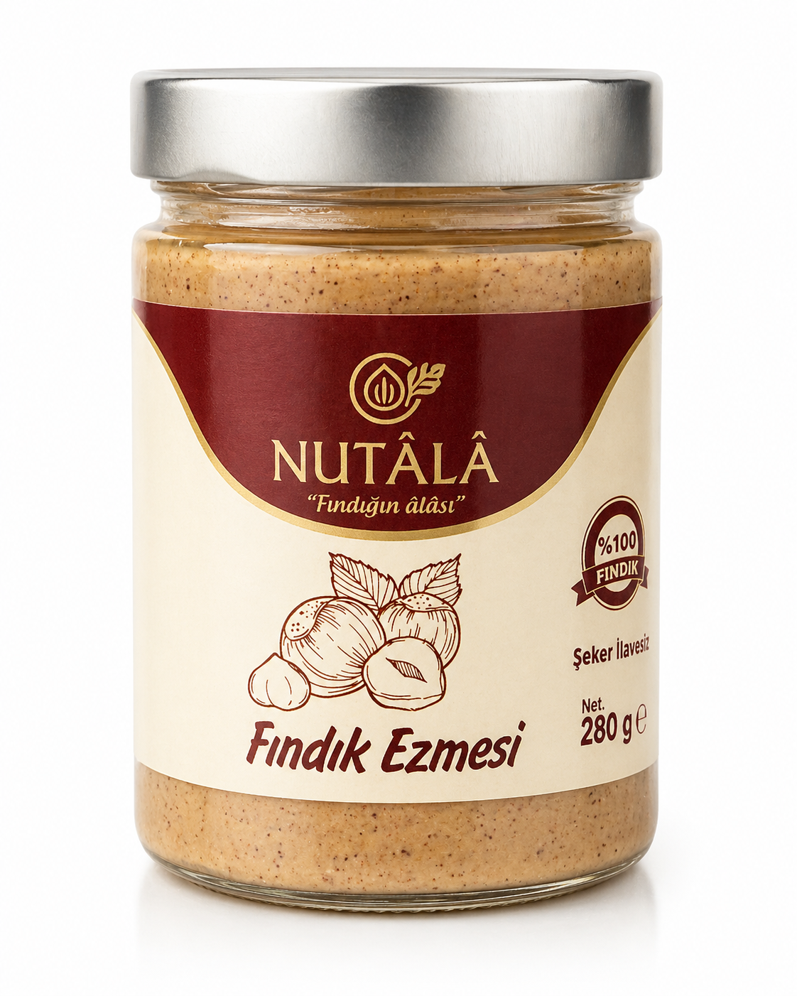 Nutala Şekersiz Fındık Ezmesi 280 g