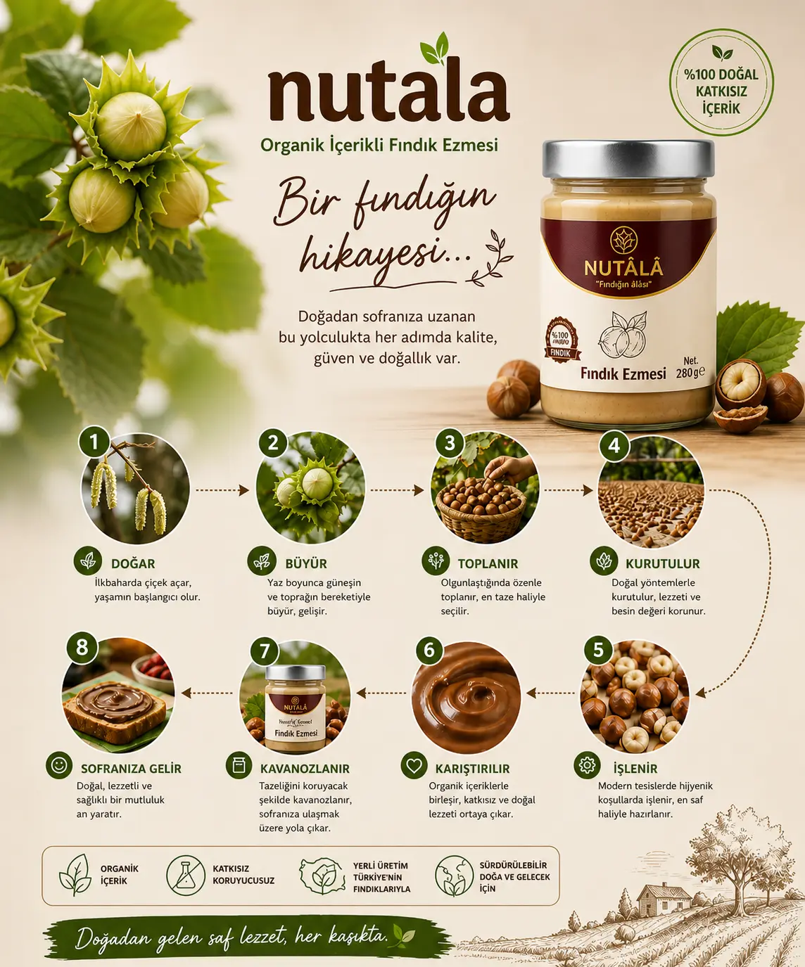 Nutala: %100 Fındık Ezmesi